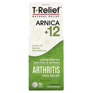 MediNatura, T-Relief, Arnica +12, Arthritis Pain Relief, 100 Tablets - HealthCentralUSA