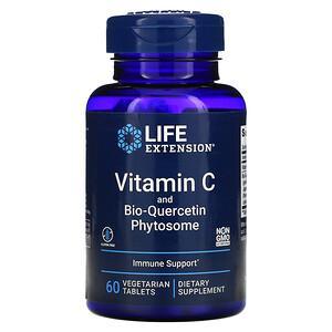 Life Extension, Vitamin C and Bio-Quercetin Phytosome, 60 Vegetarian Tablets - HealthCentralUSA
