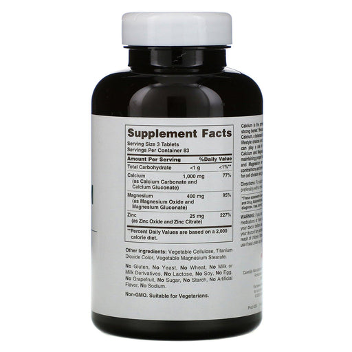 American Health, Chelated Calcium Magnesium Zinc, 250 Tablets - HealthCentralUSA