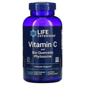 Life Extension, Vitamin C and Bio-Quercetin Phytosome, 250 Vegetarian Tablets - HealthCentralUSA