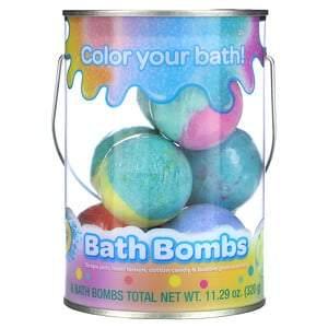 Crayola, Bath Bombs, Grape Jam, Laser Lemon, Cotton Candy & Bubble Gum Scented, 8 Bath Bombs, 11.29 oz (320 g) - HealthCentralUSA