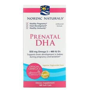 Nordic Naturals, Prenatal DHA, Unflavored Formula, 180 Soft Gels - HealthCentralUSA