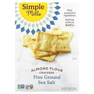 Simple Mills, Almond Flour Crackers, Fine Ground Sea Salt, 4.25 oz (120 g) - HealthCentralUSA