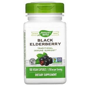 Nature's Way, Black Elderberry, 1,150 mg, 100 Vegan Capsules - HealthCentralUSA