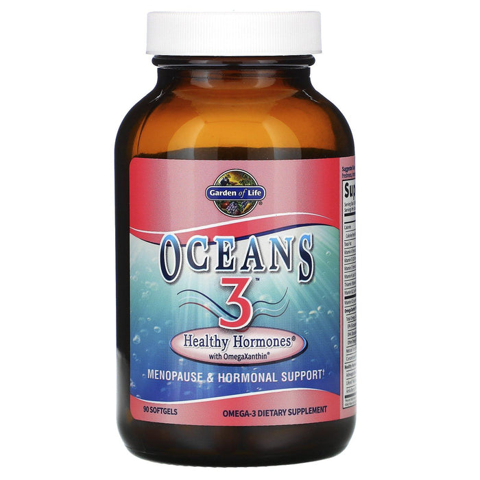 Garden of Life, Oceans 3, Healthy Hormones with OmegaXanthin, 90 Softgels - HealthCentralUSA