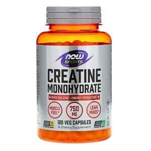 Now Foods, Sports, Creatine Monohydrate, 750 mg, 120 Veg Capsules - HealthCentralUSA