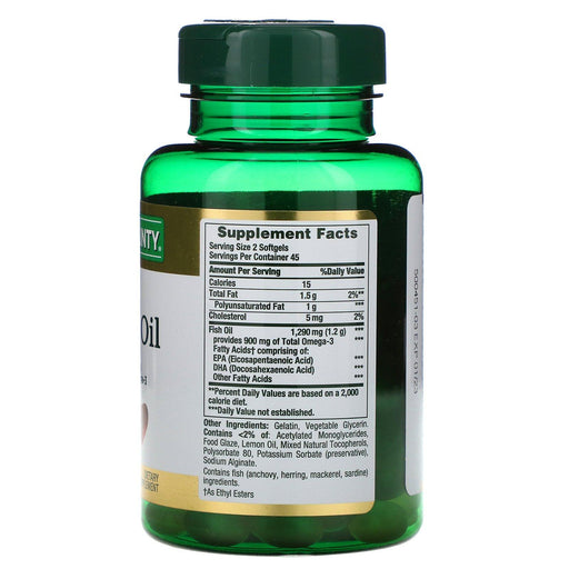 Nature's Bounty, Mini Fish Oil, 1,290 mg, 90 Mini Coated Softgels - HealthCentralUSA
