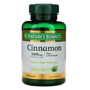 Nature's Bounty, Cinnamon Plus Chromium, 2,000 mg, 60 Capsules - HealthCentralUSA