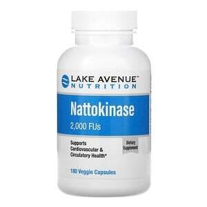 Lake Avenue Nutrition, Nattokinase, Proteolytic Enzyme, 2,000 FUs, 180 Veggie Capsules - HealthCentralUSA