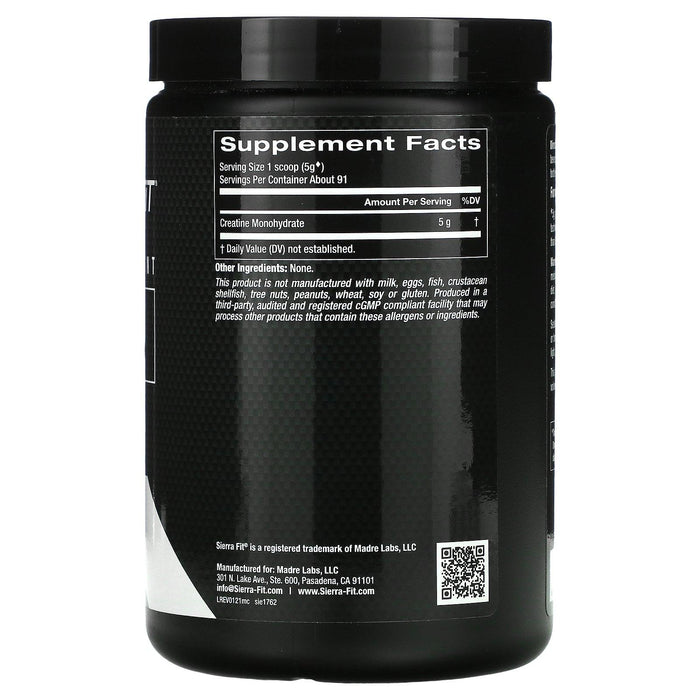 Sierra Fit, Micronized Creatine Powder, Unflavored, 16 oz (454 g) - HealthCentralUSA