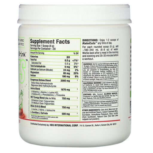ALLMAX Nutrition, KetoCuts, Ketogenic Energy Drink, Watermelon, 8.47 oz (240 g) - HealthCentralUSA