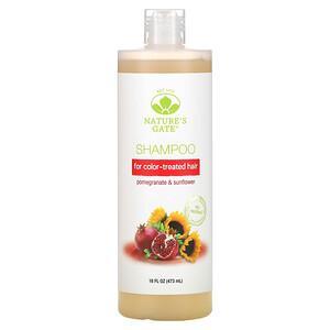Nature's Gate, Pomegranate & Sunflower Shampoo for Color-Treated Hair, 16 fl oz (473 ml) - HealthCentralUSA
