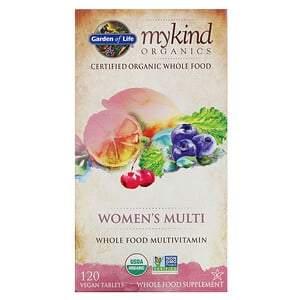 Garden of Life, MyKind Organics, Women's Multi, 120 Vegan Tablets - HealthCentralUSA