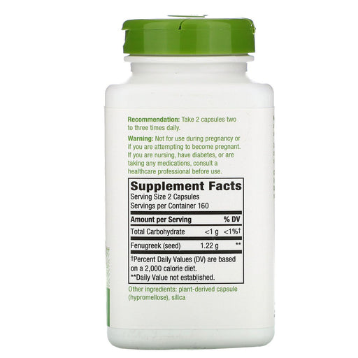 Nature's Way, Fenugreek Seed, 610 mg, 320 Vegan Capsules - HealthCentralUSA