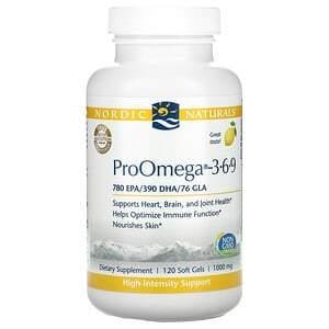 Nordic Naturals, ProOmega 3-6-9, Lemon, 500 mg, 120 Soft Gels - HealthCentralUSA