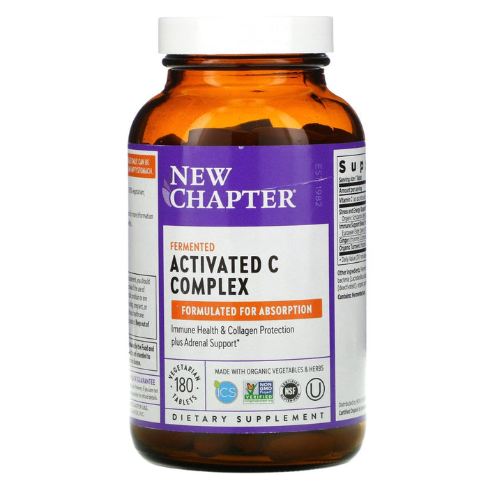 New Chapter, Fermented Activated C Complex, 180 Vegetarian Tablets - HealthCentralUSA