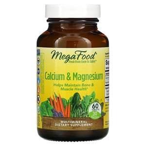 MegaFood, Calcium & Magnesium, 60 Tablets - HealthCentralUSA