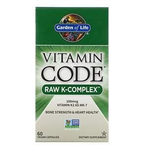 Garden of Life, Vitamin Code, RAW K-Complex, 60 Vegan Capsules - HealthCentralUSA