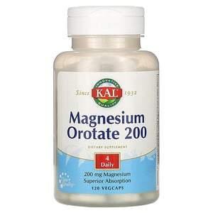 KAL, Magnesium Orotate 200, 200 mg, 120 Vegcaps - HealthCentralUSA