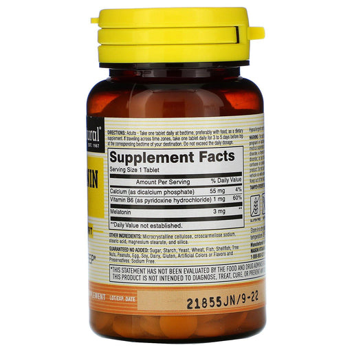 Mason Natural, Melatonin, 3 mg, 60 Tablets - HealthCentralUSA