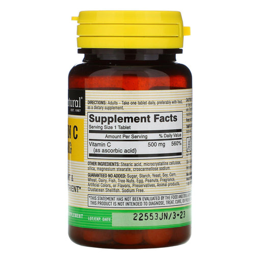 Mason Natural, Vitamin C, 500 mg, 100 Tablets - HealthCentralUSA