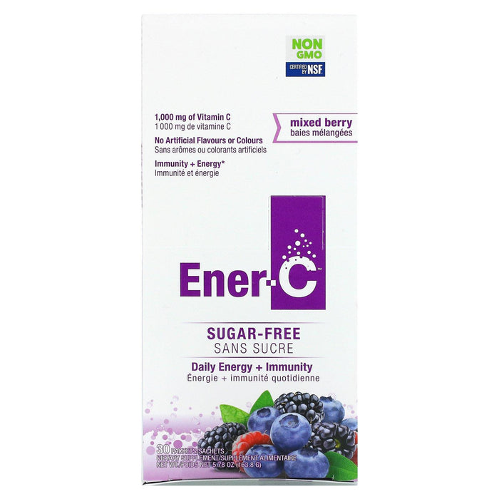 Ener-C, Vitamin C, Multivitamin Drink Mix, Sugar Free, Mixed Berry, 1,000 mg, 30 Packets, 0.2 oz (5.46 g) Each - HealthCentralUSA
