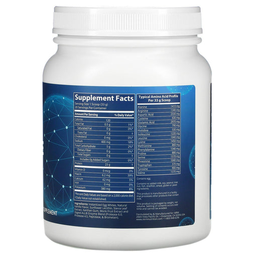 MRM, Egg White Protein, Vanilla, 1.5 lbs (680 g) - HealthCentralUSA