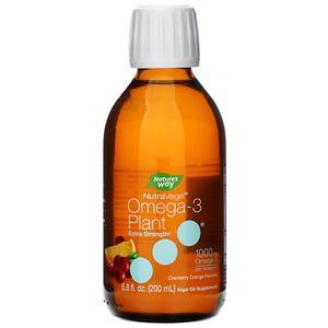 Ascenta, NutraVege, Omega-3 Plant, Extra Strength, Cranberry Orange Flavored, 1,000 mg, 6.8 fl oz (200 ml) - HealthCentralUSA