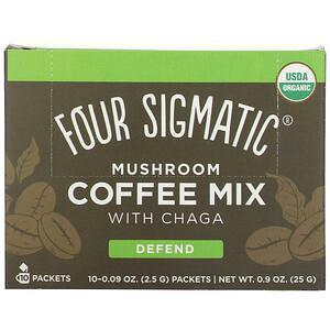 Four Sigmatic, Mushroom Coffee Mix with Chaga, 10 Packets, 0.09 oz (2.5 g) Each - HealthCentralUSA