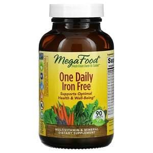 MegaFood, One Daily, Iron Free, 90 Tablets - HealthCentralUSA