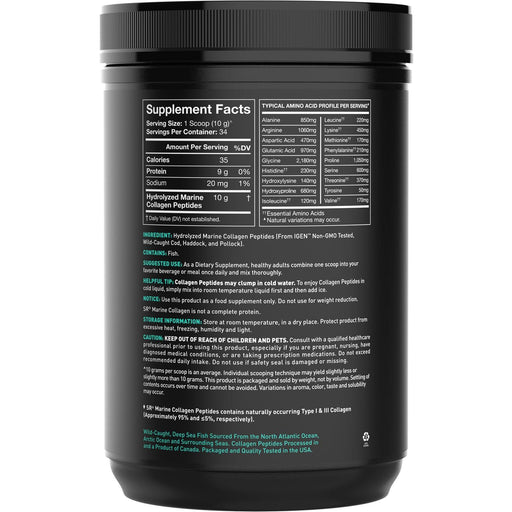 Sports Research, Marine Collagen Peptides, Unflavored, 12 oz (340 g) - HealthCentralUSA