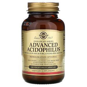 Solgar, Advanced Acidophilus, 100 Vegetable Capsules - HealthCentralUSA