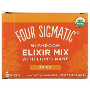 Four Sigmatic, Mushroom Elixir Mix with Lion's Mane, 20 Packets, 0.1 oz (3 g) Each - HealthCentralUSA