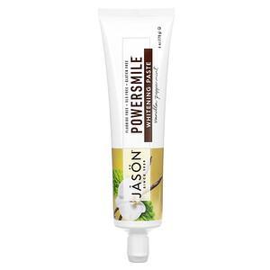 Jason Natural, Powersmile, Whitening Paste, Vanilla Peppermint, 6 oz (170 g) - HealthCentralUSA