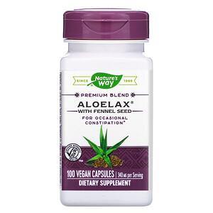Nature's Way, Aloelax with Fennel Seed, 340 mg, 100 Vegan Capsules - HealthCentralUSA