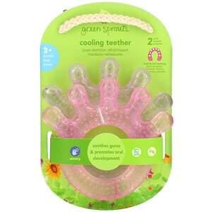 Green Sprouts, Cooling Teether, 3+ Months, Pink, 2 Pack - HealthCentralUSA