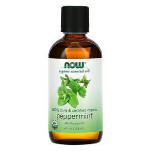Now Foods, Organic Essential Oils, Peppermint, 4 fl oz (118 ml) - HealthCentralUSA