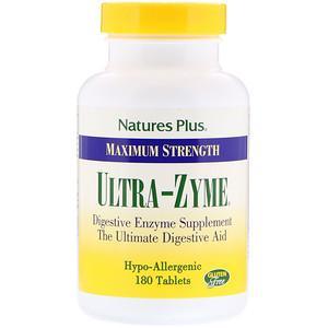 Nature's Plus, Maximum Strength Ultra-Zyme, 180 Tablets - HealthCentralUSA