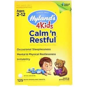 Hyland's, 4 Kids, Calm' n Restful, Ages 2-12, 125 Quick-Dissolving Tablets - HealthCentralUSA