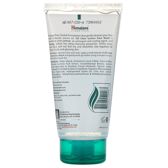 Himalaya, Oil Clear Lemon Face Wash, For Oily Skin, 5.07 fl oz (150 ml) - HealthCentralUSA