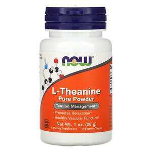 Now Foods, L-Theanine Pure Powder, 1 oz (28 g) - HealthCentralUSA