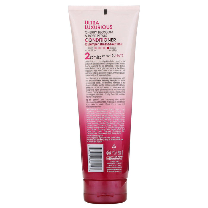 Giovanni, 2chic, Ultra-Luxurious Conditioner, To Pamper Stressed-Out Hair, Cherry Blossom + Rose Petals, 8.5 fl oz (250 ml) - HealthCentralUSA