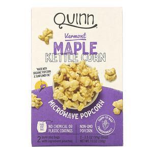 Quinn Popcorn, Microwave Popcorn, Vermont Maple Kettle Corn, 2 Bags, 3.5 oz (99 g) Each - HealthCentralUSA