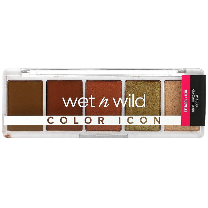 Wet n Wild, Color Icon, 5-Pan Shadow Palette, Go-Commando, 0.21 oz (6 g) - HealthCentralUSA