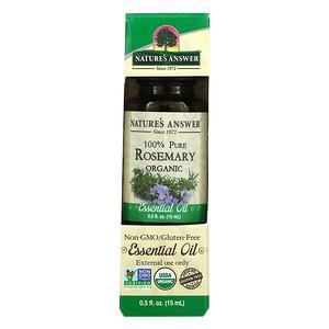 Nature's Answer, Organic Essential Oil, 100% Pure Rosemary, 0.5 fl oz (15 ml) - HealthCentralUSA