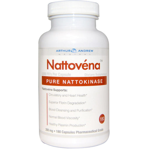 Arthur Andrew Medical, Nattovena, Pure Nattokinase, 200 mg, 180 Capsules - HealthCentralUSA