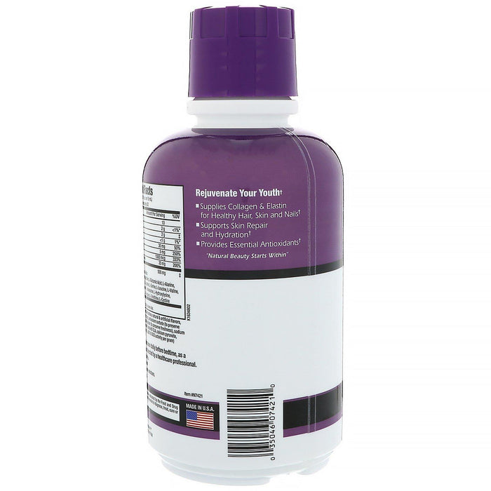 Rejuvicare, Collagen Beauty Formula, Liquid Collagen Complex, Healthy Hair, Skin & Nails, Grape, 16 fl oz (480 ml) - HealthCentralUSA