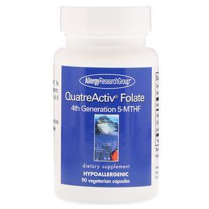 Allergy Research Group, QuatreActiv Folate, 4th Generation 5-MTHF, 90 Vegetarian Capsules - HealthCentralUSA