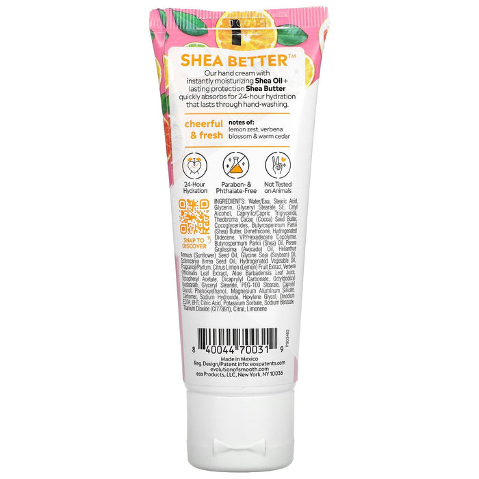 EOS, Shea Better, Hand Cream, Pink Citrus, 2.5 fl oz (74 ml) - HealthCentralUSA