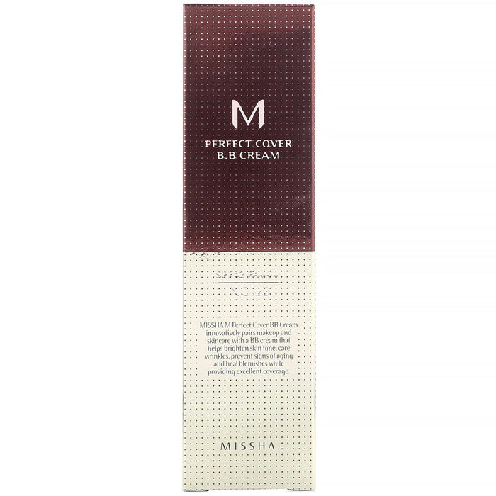 Missha, M Perfect Cover B.B Cream, SPF 42 PA+++, No. 23 Natural Beige, 1.7 oz (50 ml) - HealthCentralUSA